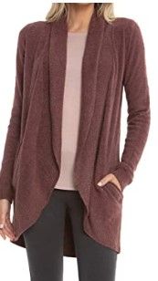 Photo 1 of Barefoot Dreams CozyChic Lite Circle Cardi, Rosewood Small
