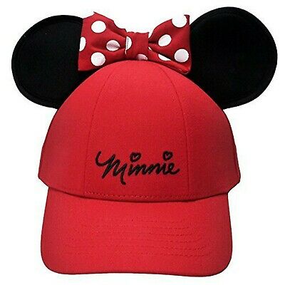 Photo 1 of Disney Minnie Mouse Girls Youth Ears Baseball Hat Cap Red