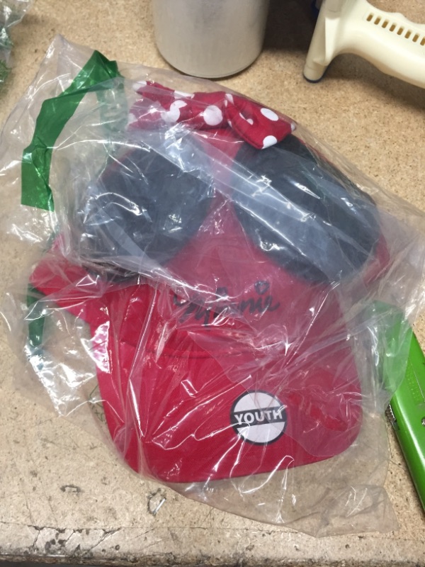 Photo 2 of Disney Minnie Mouse Girls Youth Ears Baseball Hat Cap Red