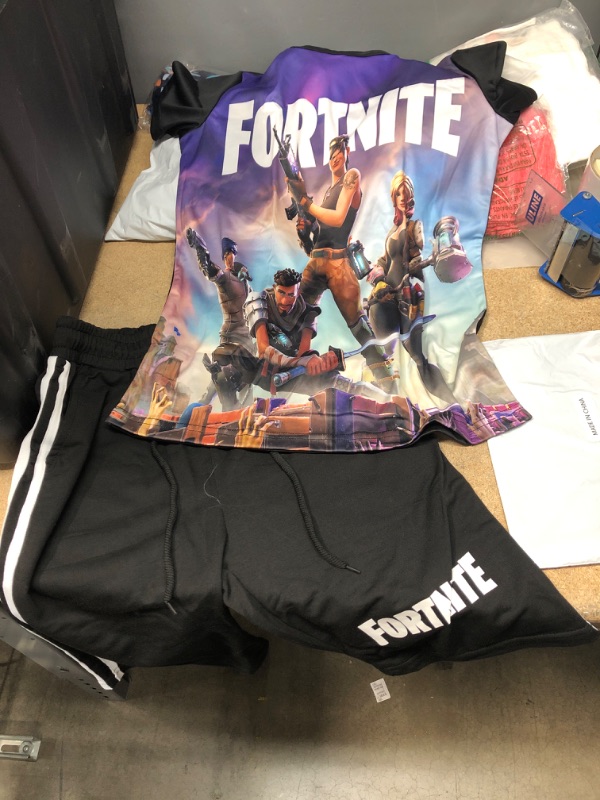 Photo 1 of Fortnite Girls Summer Outfits Short Sleeve T-Shirt & Shorts Sets Youth Clothes 2 Piece
SIZE M