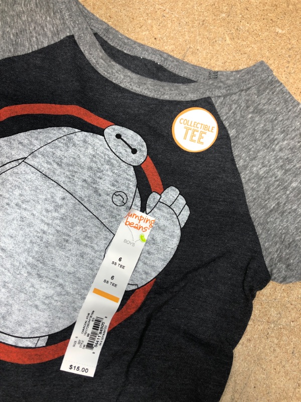 Photo 3 of Jumping Beans Boys 4-12 Hello I'm Baymax SS Tee 6 Gray
