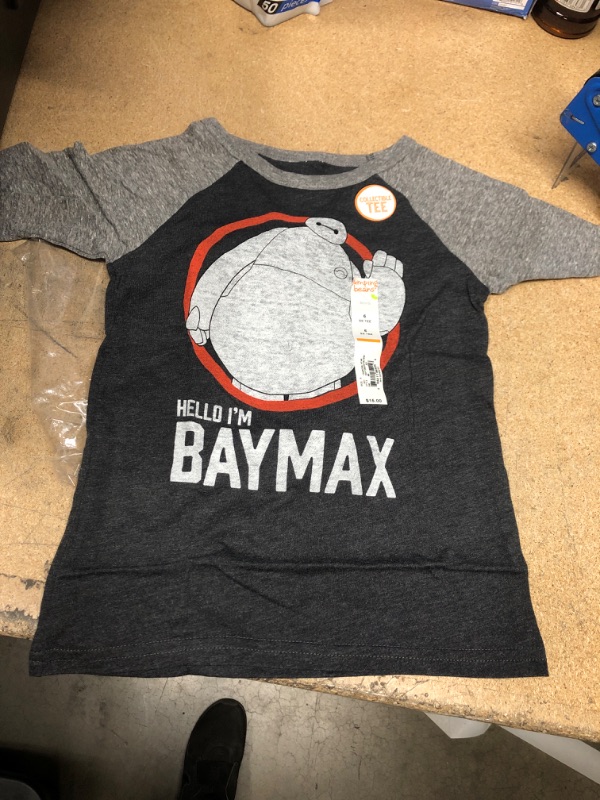 Photo 2 of Jumping Beans Boys 4-12 Hello I'm Baymax SS Tee 6 Gray
