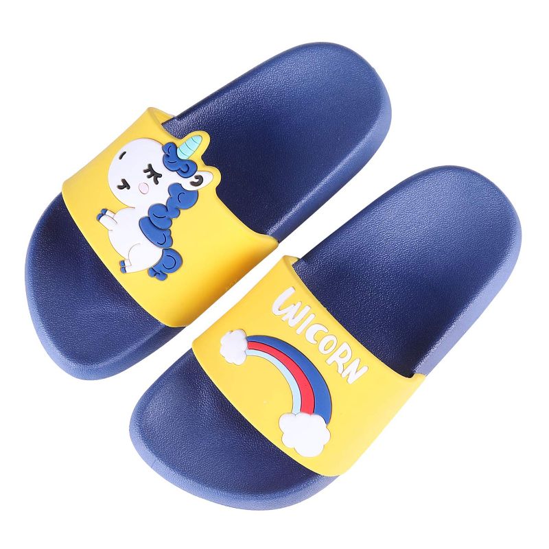 Photo 1 of Boys Girls Slide Sandals Kids Outdoor Beach Pool Sandal Soft Unicorn Bath Slippers (Toddler/Little Kid)
