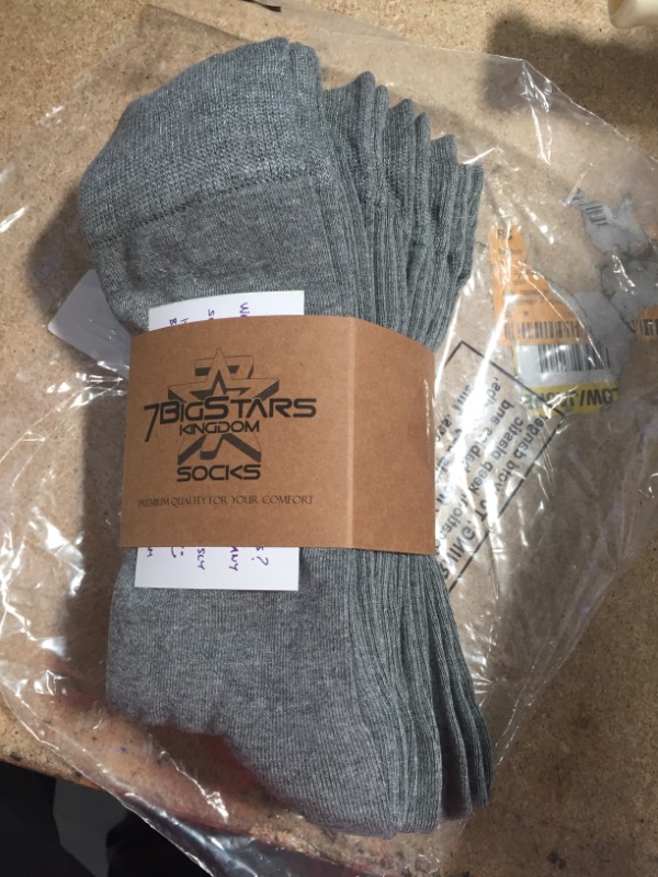 Photo 2 of 7BIGSTARS KINGDOM Men Bamboo Dress Sock-6 Pack -XL/L/M- grey size 9-12