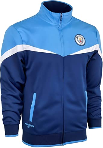 Photo 1 of Boy's Manchester City Jacket With Zipper pockets, Licensed M. City Performance Track Jacket For Kids size youth medium
