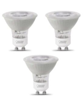 Photo 1 of 50-Watt Equivalent MR16 GU10 Dimmable Recessed Track Lighting 90+ CRI Frosted Flood LED Light Bulb, Daylight (3-Pack)
