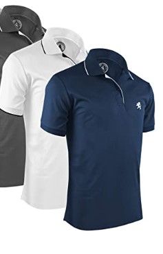 Photo 1 of Albert Morris Mens Striped Short Sleeve Polo Shirts 4 Pack LARGE 
