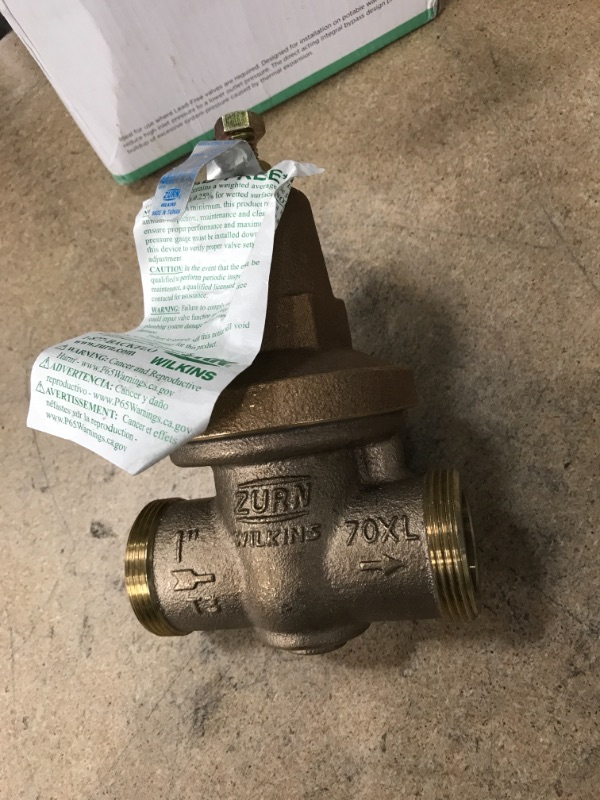 Photo 2 of 1 in. Brass Water Pressure-Reducing Double-Union FNPT Valve
