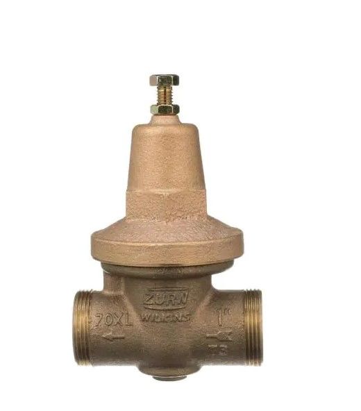 Photo 1 of 1 in. Brass Water Pressure-Reducing Double-Union FNPT Valve
