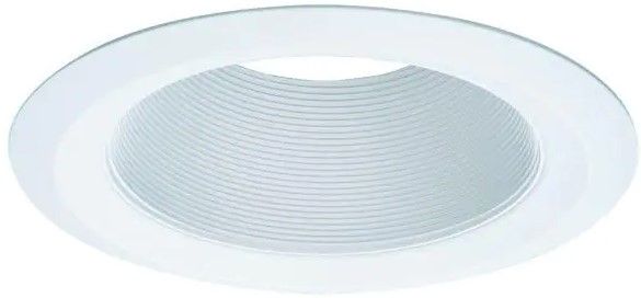 Photo 1 of Halo
E26 Series 6 in. White Recessed Ceiling Light Tapered Baffle with Self Flanged White Trim Ring 2 PACK 