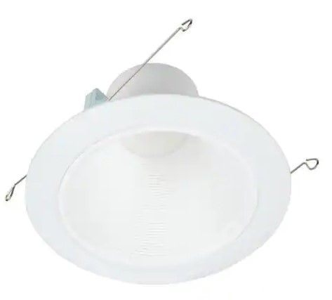 Photo 1 of Halo
RL 5 in. and 6 in. White Integrated LED Recessed Light Retrofit Trim at 3000K Soft White, Deep Baffle for Low Glare