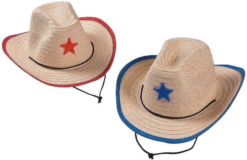 Photo 1 of Child's Cowboy Hat With Star - Western Party Hats for Kids - 12 Pieces
