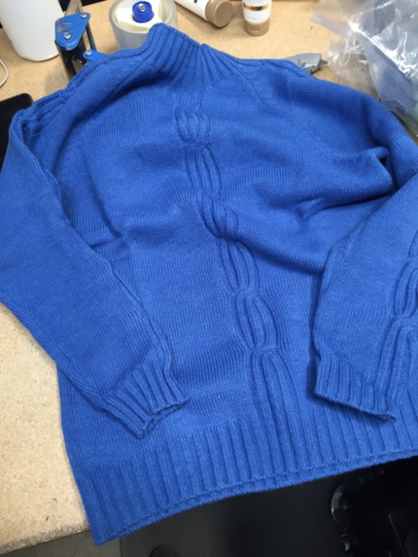 Photo 1 of Blue Long Sleeve Warm Sweat Shirt-Small