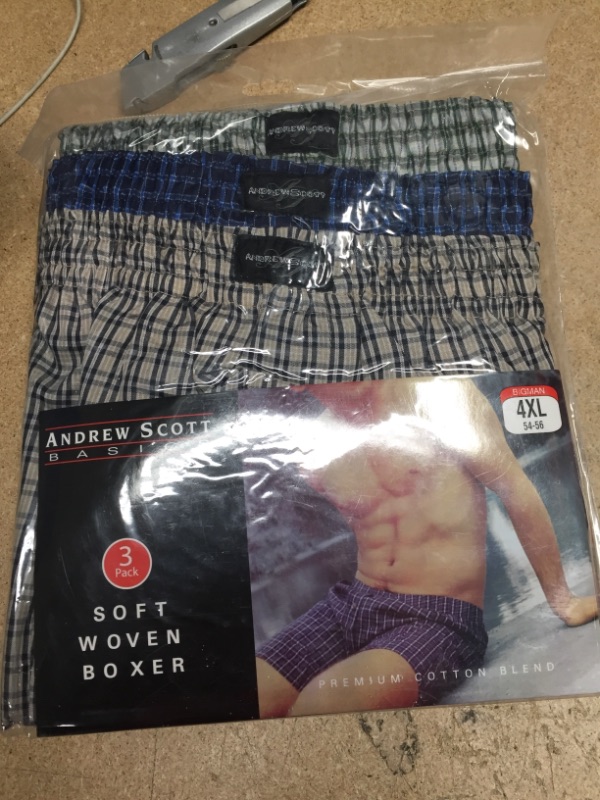 Photo 1 of Andrew Scott Basic Soft Woven Boxers 3pk- 4XL