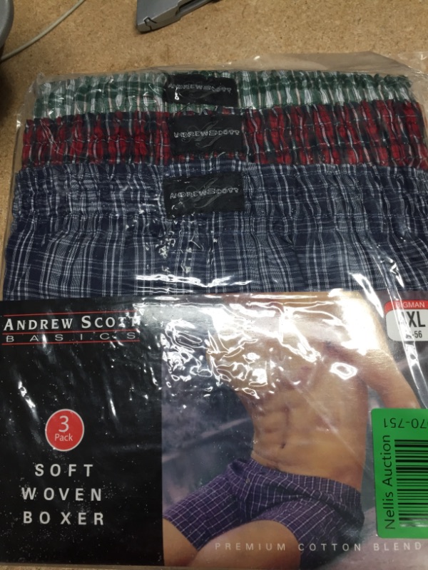 Photo 1 of Andrew Scott Basic Soft Woven Boxers 3pk- 4XL