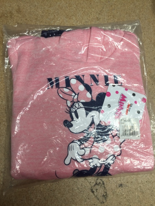 Photo 2 of Disney Girl's 2-Piece Minnie Mouse Pullover Graphic Hoodie and Legging Set 2T