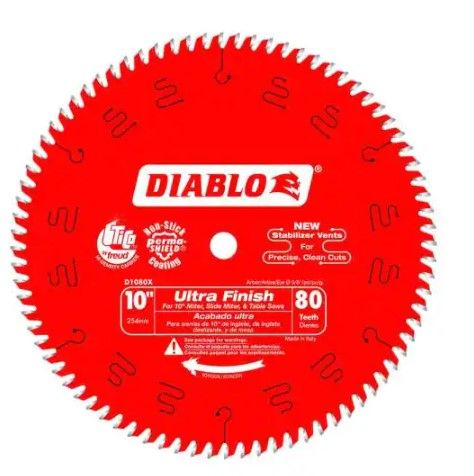 Photo 1 of 10 in. x 80-Tooth Ultra Finish Circular Saw Blade
