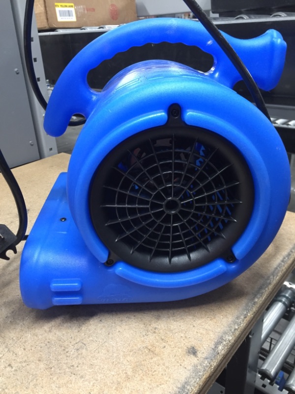 Photo 3 of 1/4 HP Air Mover Blower Fan for Water Damage Restoration Carpet Dryer Floor Home and Plumbing Use in Blue
