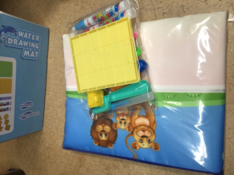 Photo 1 of Fun Little Toys Magic Mat 39 X 30 Inches Writing Doodle Board Kids Water Toys Outside Toys for Age 3 4 5 6 Year Old Boys Girls
