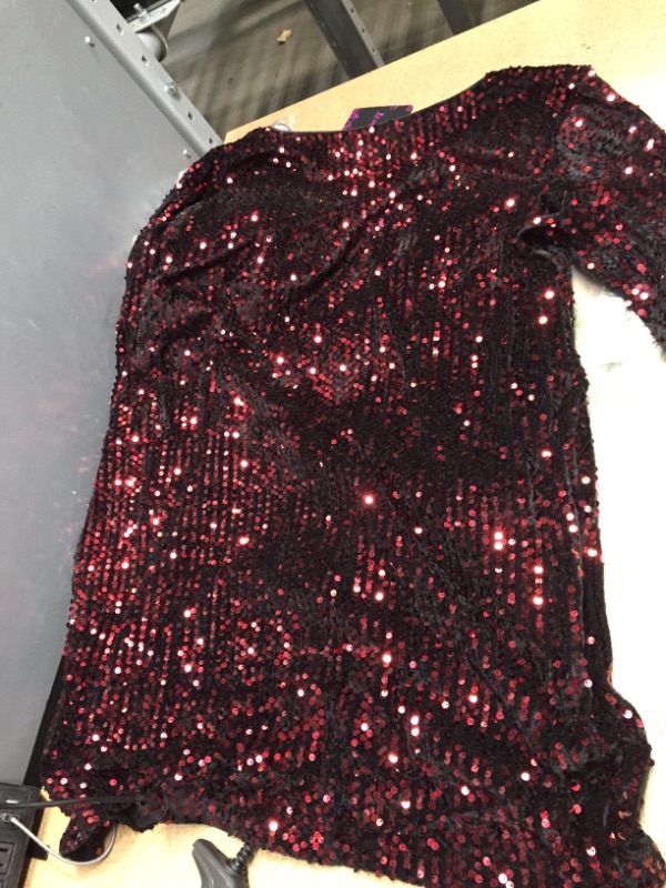 Photo 4 of  Loose Sequins Sweatshirt V Neck Long Sleeve  XXL 