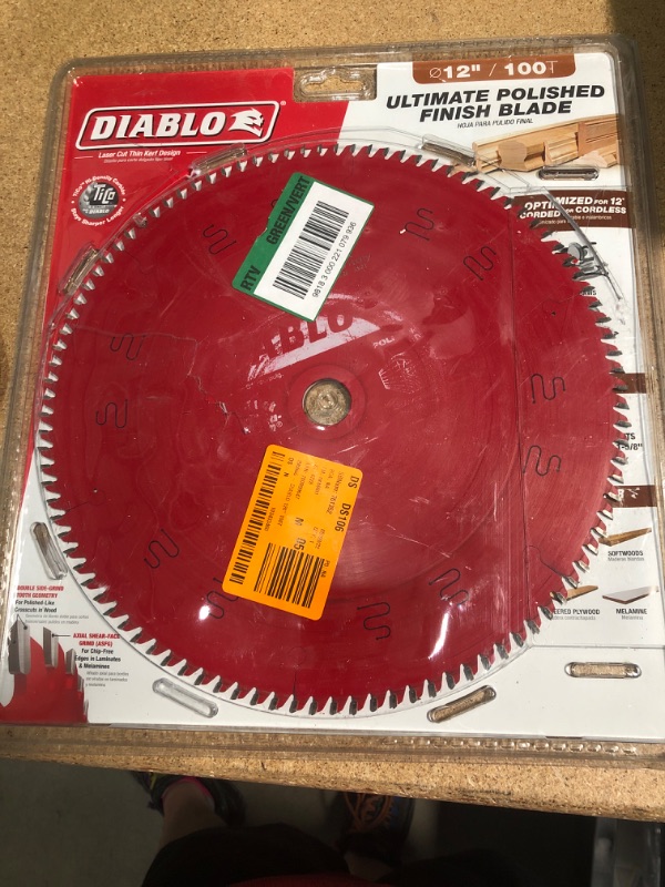 Photo 2 of DIABLO 12 in. x 100-Tooth Ultimate Polished Finish Circular Saw Blade