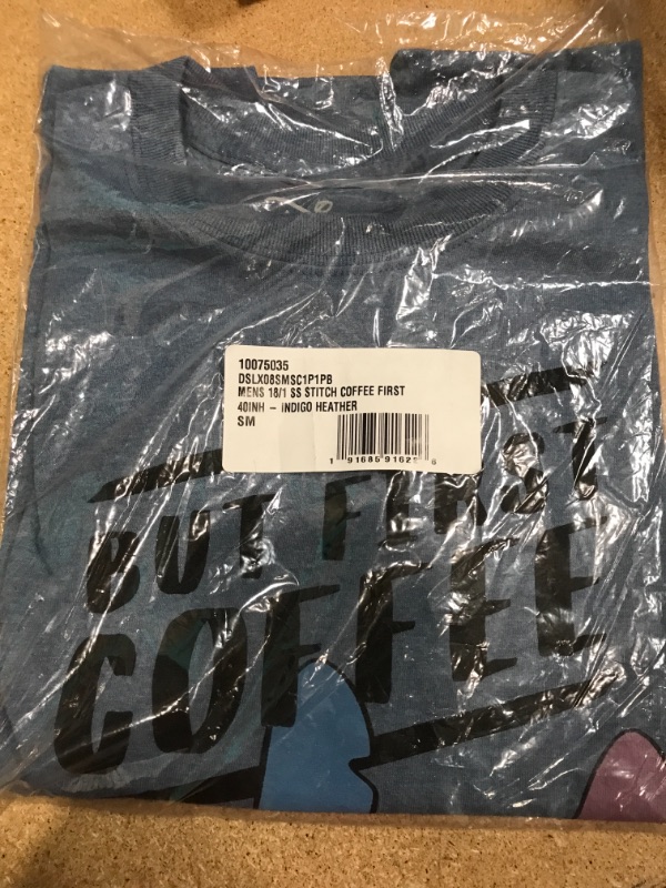 Photo 2 of Disney Lilo and Stitch Coffee First Adult T-Shirt- SIZE SMALL 