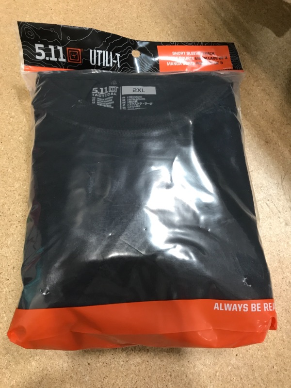 Photo 2 of 5.11 Tactical Utili-T Crew Neck Shirt, Short Sleeves, Cotton Fabric, Pack of 3, Style 40016- SIZE XXL 