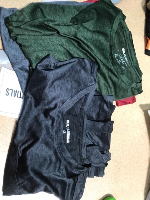 Photo 1 of 4-Pack: Mens Dry-Fit Moisture Wicking Active Athletic Performance Short Sleeve Crew T-Shirts with Pocket- SIZE XL 