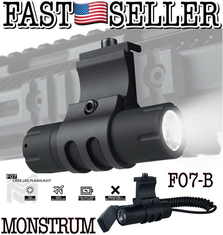 Photo 1 of Monstrum 100 Lumens Ultra-Compact Flashlight with 90 Degree Offset Rail Mount
