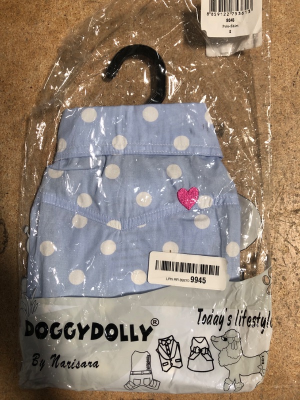 Photo 2 of Doggy Dolly Authentic Pet Dog Clothes Sky Blue Doggy Polo Shirt (S)
