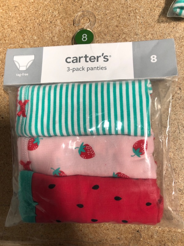 Photo 2 of Girls 4-12 Carter's 3-Pack Stretch Cotton Undies 8 
