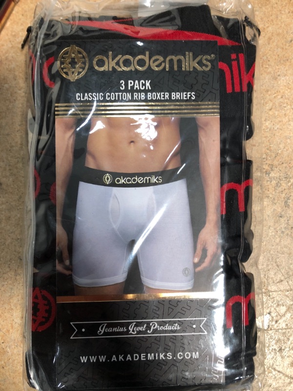 Photo 1 of AKADEMIKS Product Name Men's Boxers Soft Breathable Athletic No Ride Up Compression Cotton Underwear for Men - 3 Pack (M)
