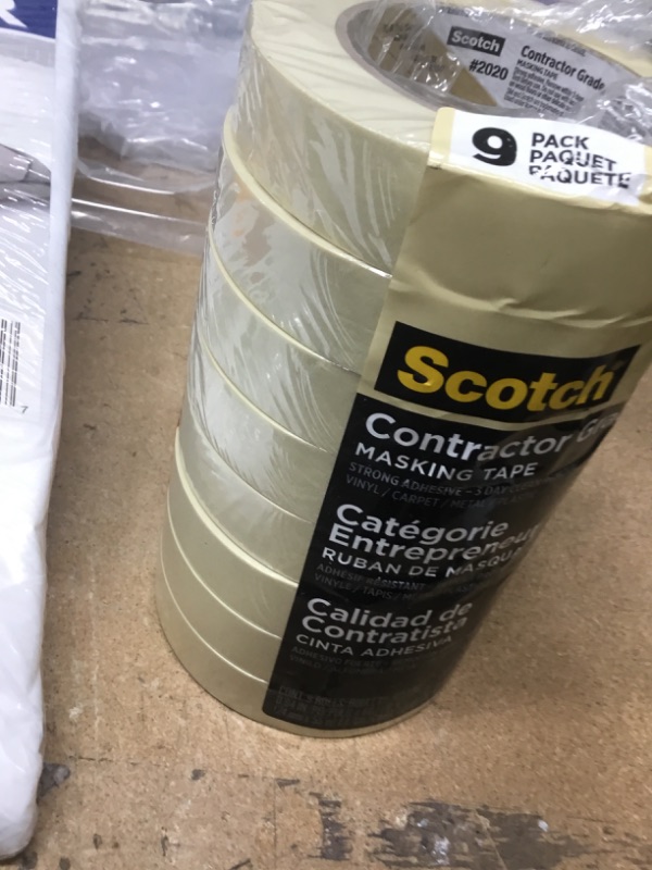 Photo 2 of 
3M
Scotch 0.94 in. x 60.1 yds. Contractor Grade Masking Tape (9-Pack)