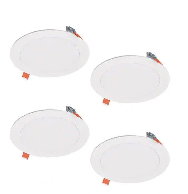 Photo 1 of 
Halo
HLBSL6 Series 6 in. 3000K-5000K Selectable CCT Integrated LED White Downlight Recessed Light with Round Trim (4-Pack)