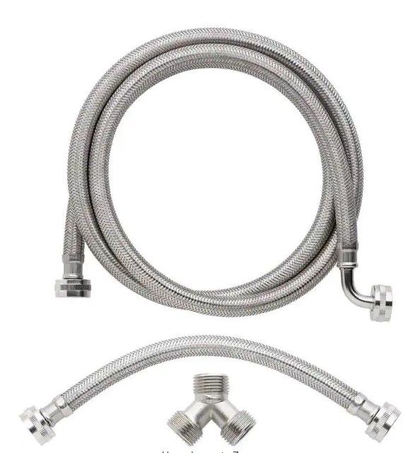 Photo 1 of 
Everbilt
3/4 in. FIP x 3/4 in. FIP x 72 in. Braided Stainless Steam Dryer Installation Kit