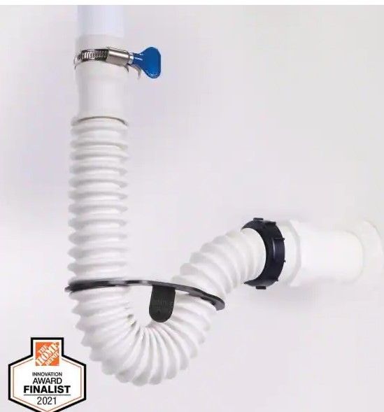 Photo 1 of 
SIMPLE DRAIN
1.25 in. Rubber Threaded P-Trap Bathroom Single Sink Drain Kit