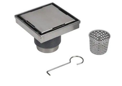 Photo 1 of 
OATEY
Designline 4 in. x 4 in. Stainless Steel Square Shower Drain with Tile-In Pattern Drain Cover