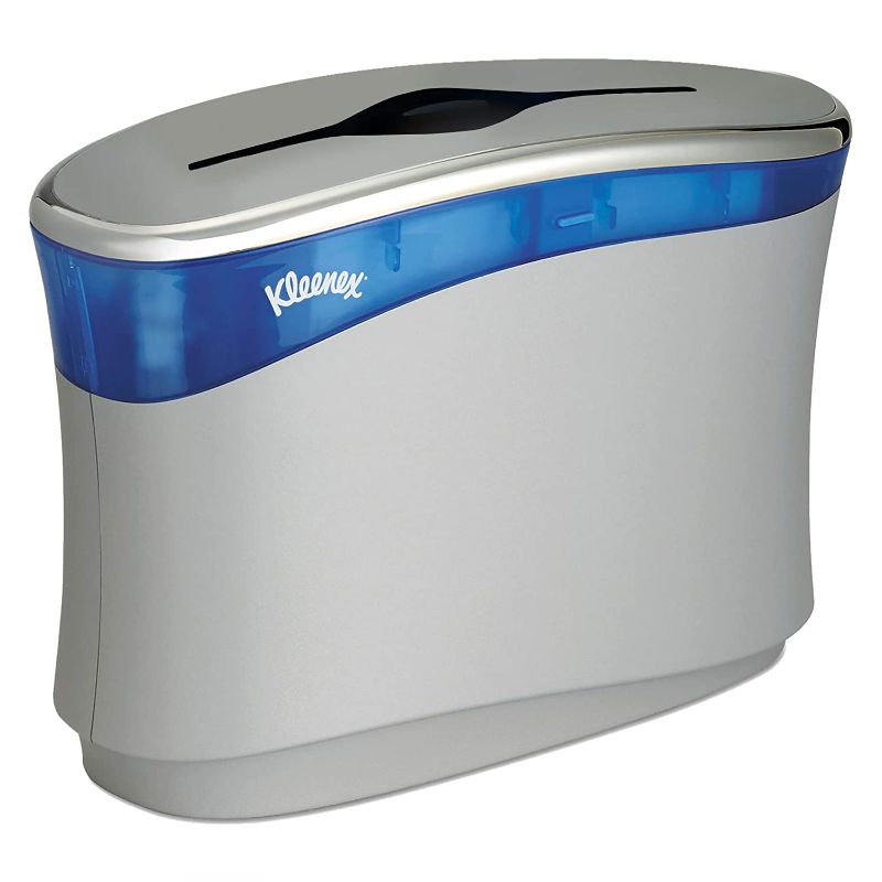 Photo 1 of Kleenex Reveal Countertop System Dispenser (51904) 13.3” x 9” x 5.2”, Soft Grey, 1 / Case; Only Compatible with Kleenex Reveal Multifold Hand Towels (46321) and Kleenex Premiere Folded Towels (13253)
