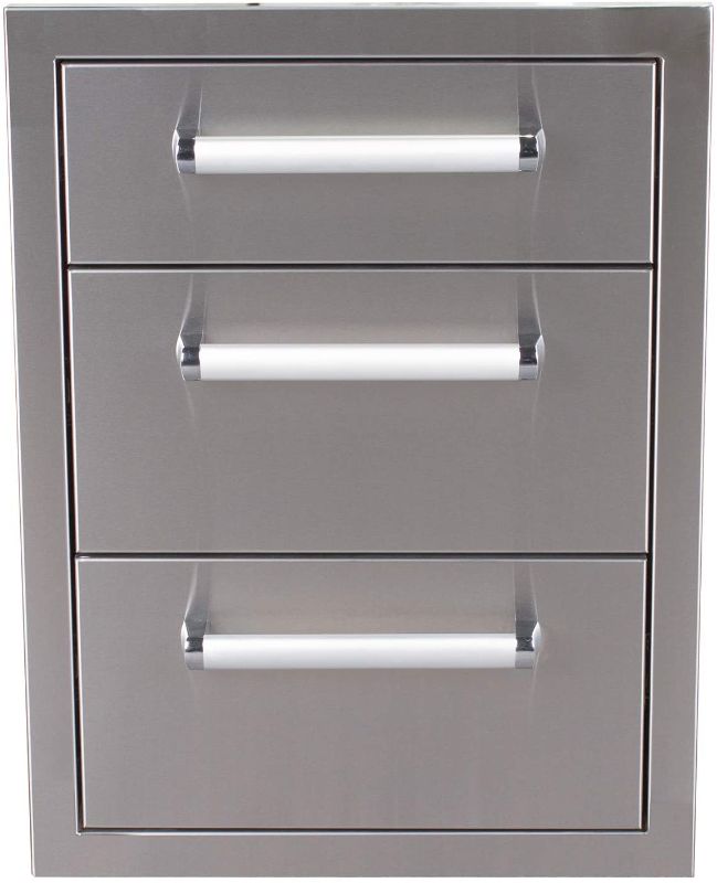 Photo 1 of (MINOR DAMAGE)Bonfire Outdoor Kitchen Drawer Built-In Triple Drawer for BBQ Island, 304 Stainless Steel, CBATD
