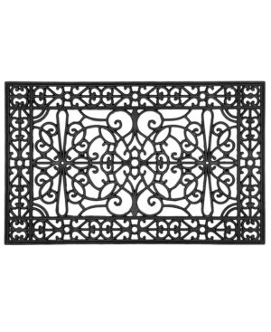 Photo 1 of 104093048 30 X 48 in. Duchess Rubber Rectangular Doormat, Black
