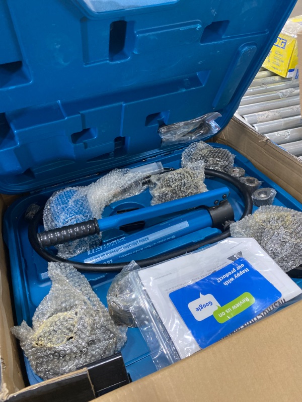 Photo 1 of **BROKEN LACH**
TEMCo TH0037 4" HYDRAULIC KNOCKOUT PUNCH Electrical Conduit Hole Cutter Set KO Tool Kit 5 Year Warranty
