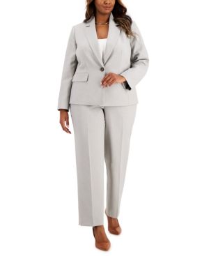 Photo 1 of Le Suit Women's Plus Size 2 Button Notch Collar Mini Stripe Pant Suit
- Size 20 