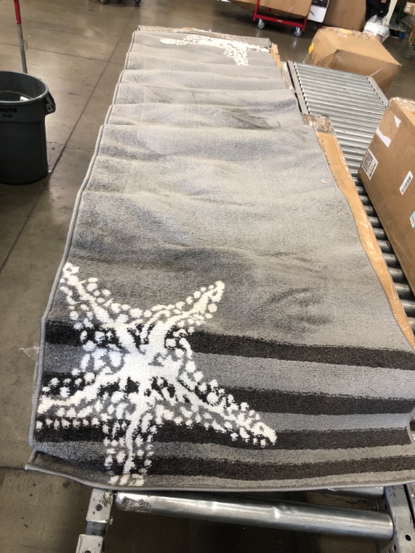 Photo 2 of 
nuLOOM
Minnie Coastal Starfish Gray 2 ft. 6 in. x 10 ft. Indoor Runner Rug