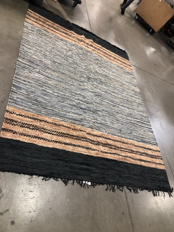 Photo 2 of 7'9" x 10'3" matador leather chindi rug