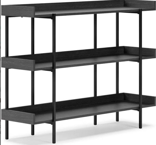 Photo 1 of *MISSING HARDWARE*
Signature Design by Ashley Yarlow Industrial 36" 3-Tier Bookcase, Black
