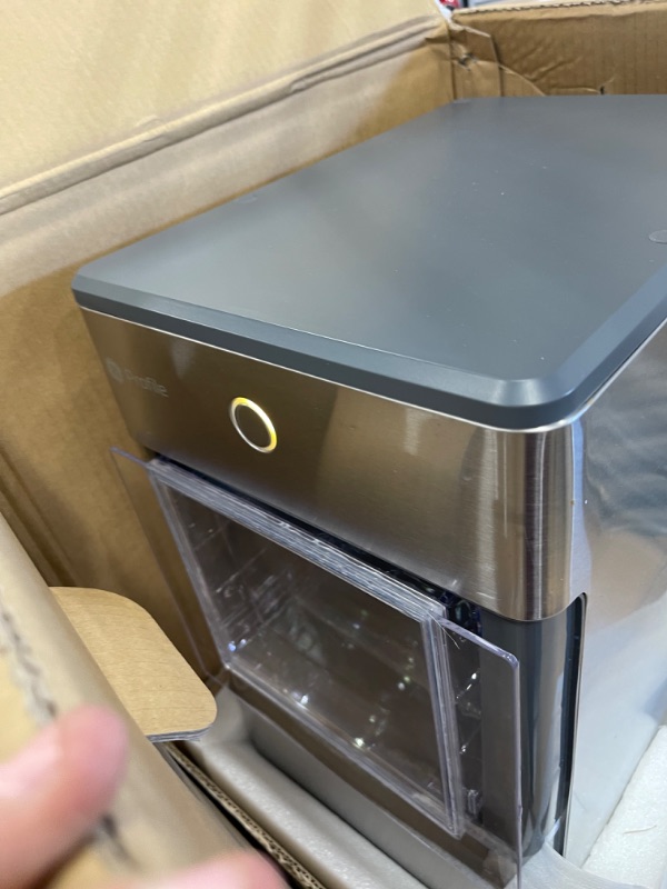 Photo 4 of GE Profile Opal | Countertop Nugget Ice Maker | Portable Ice Machine Complete with Bluetooth Connectivity | Smart Home Kitchen Essentials | Stainless Steel Finish | Up to 24 lbs. of Ice Per Day
