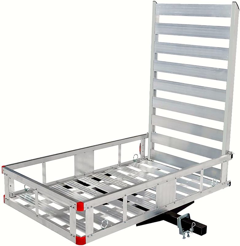 Photo 1 of ***PARTS ONLY***MaxxHaul 80779 50" x 29.5" Trailer Hitch Mount Aluminum Cargo Carrier With High Side Rails With 47" Ramp For RV's, Trucks, SUV's, Vans, Cars - 500 lb. Capacity
