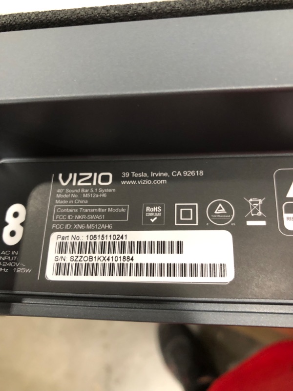 Photo 7 of VIZIO M-Series 5.1.2 Premium Sound Bar with Dolby Atmos, DTS:X, Bluetooth, Wireless Subwoofer, Voice Assistant Compatible, Includes Remote Control - M512a-H6
