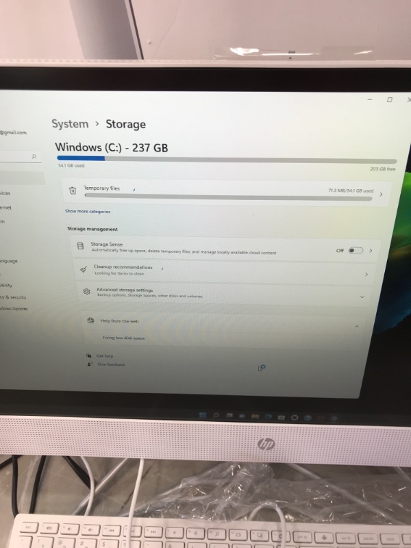 Photo 4 of HP 22" All-in-One Desktop, AMD Athlon Silver 3050U Processor, AMD Radeon Graphics, 4 GB RAM, 256 GB SSD, Windows 11 Home (22-dd0210, Snow White)