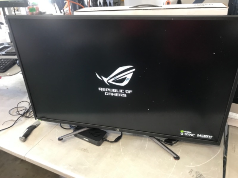 Photo 2 of ASUS ROG Swift PG43UQ 43” 4K HDR DSC Gaming Monitor, (3840 x 2160), 144Hz, G-SYNC Compatible, 1ms, Eye Care, DisplayHDR 1000, DisplayPort HDMI USB, Aura Sync